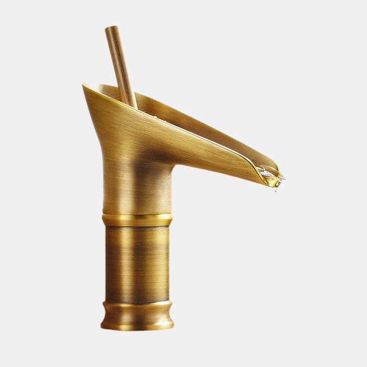 Vandfald Antik Vandhane – Elegant Messing Håndvaskblander Tech Butik Gammel kort form