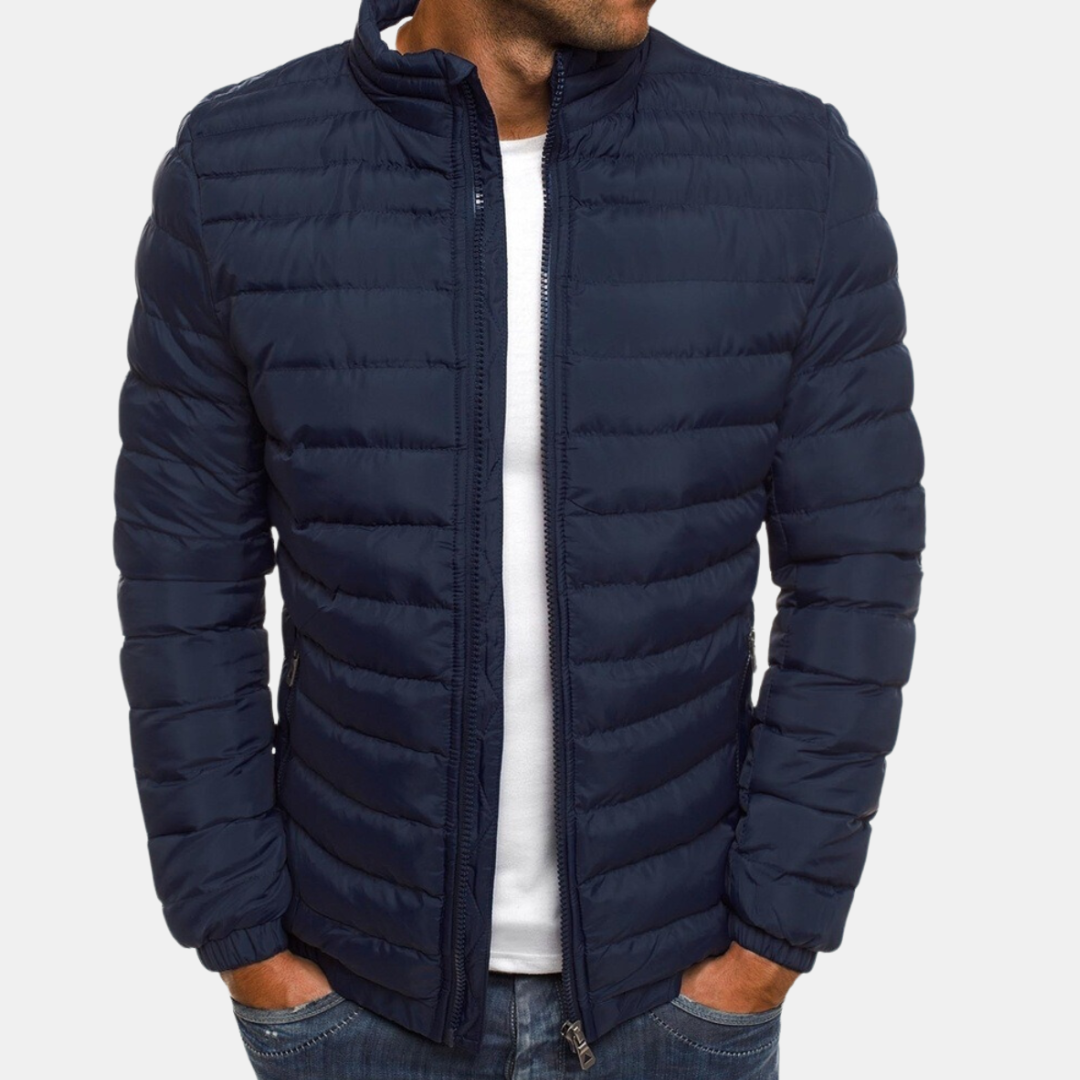 Elegant Quiltet Jakke til Mænd – Moderne Stil & Behagelig Varme Men Jackets Tech Butik Marineblå S