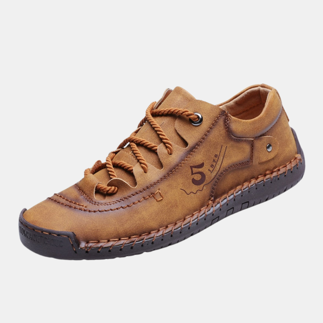 Ortopædiske Læder Vandresko til Mænd – Komfort Møder Støtte Herre ortopædiske sko Tech Butik Gul 38