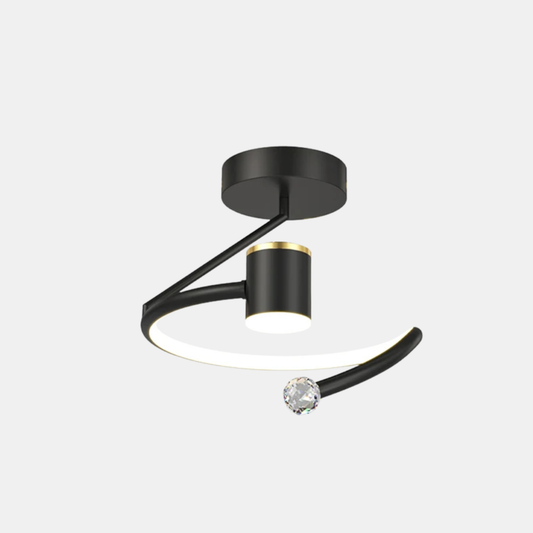 Stjernehimmel Dæmpbar LED Loftlampe – Tag Natten Indendørs Belysning Tech Butik Sort 25 × 20 cm