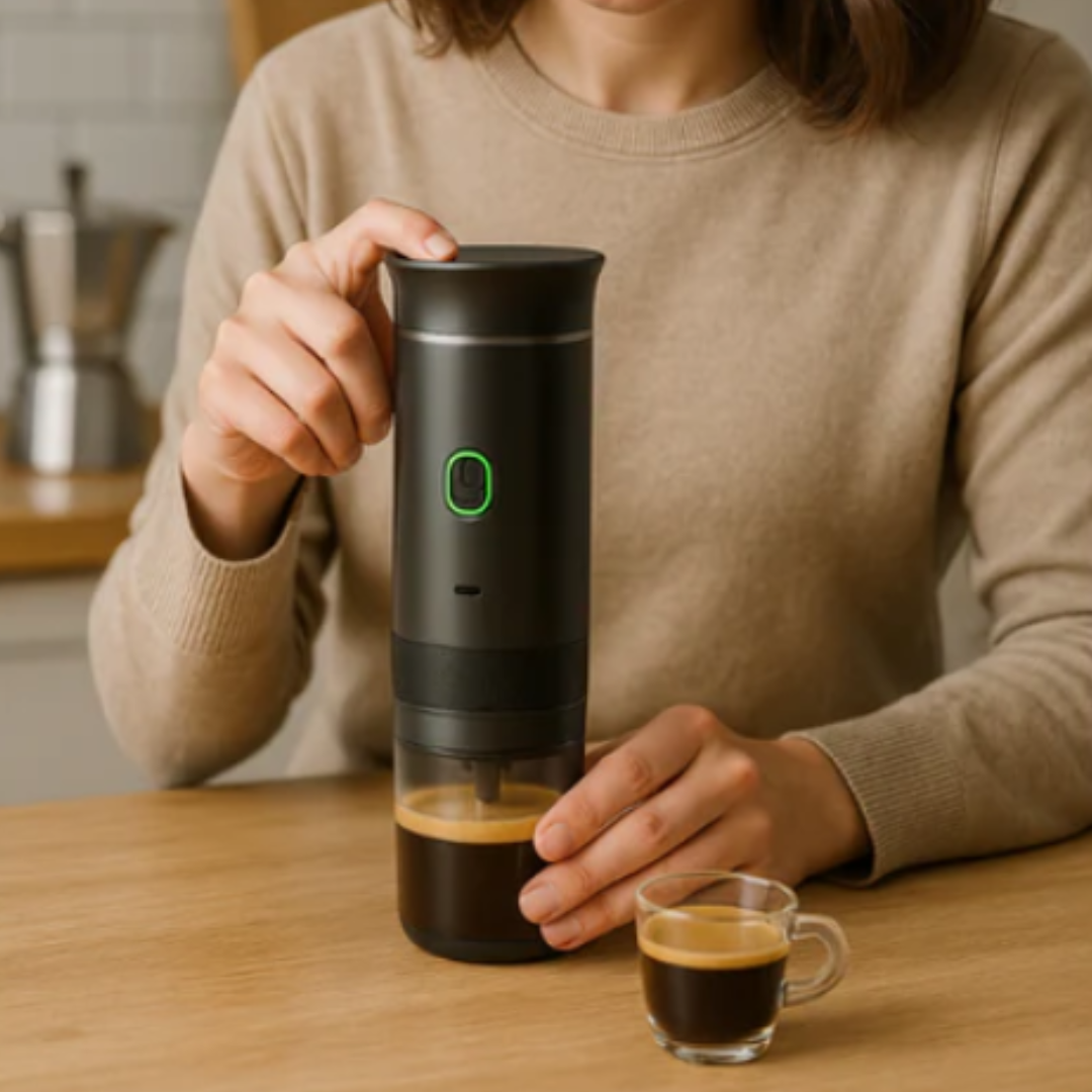 Bærbar Espresso- & Kaffemaskine – Bryg Din Favoritkop Kaffemaskiner Tech Butik