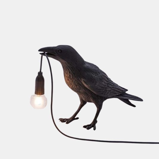 Kunstnerisk Fuglelampe – Fortryllende Dekorativt Lys med Moderne Elegance Lamper Tech Butik Sort Stående US