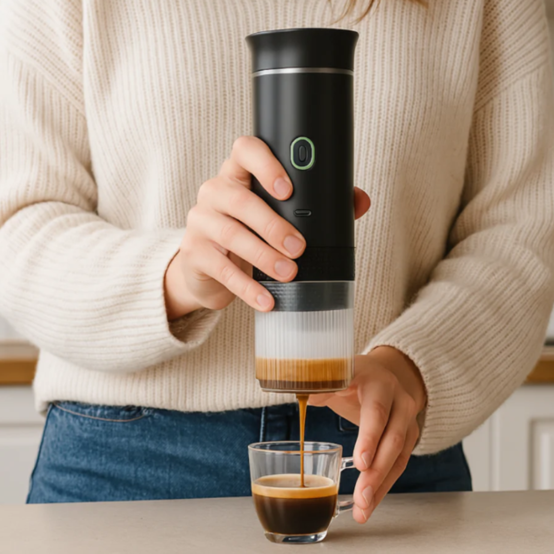 Bærbar Espresso- & Kaffemaskine – Bryg Din Favoritkop Kaffemaskiner Tech Butik