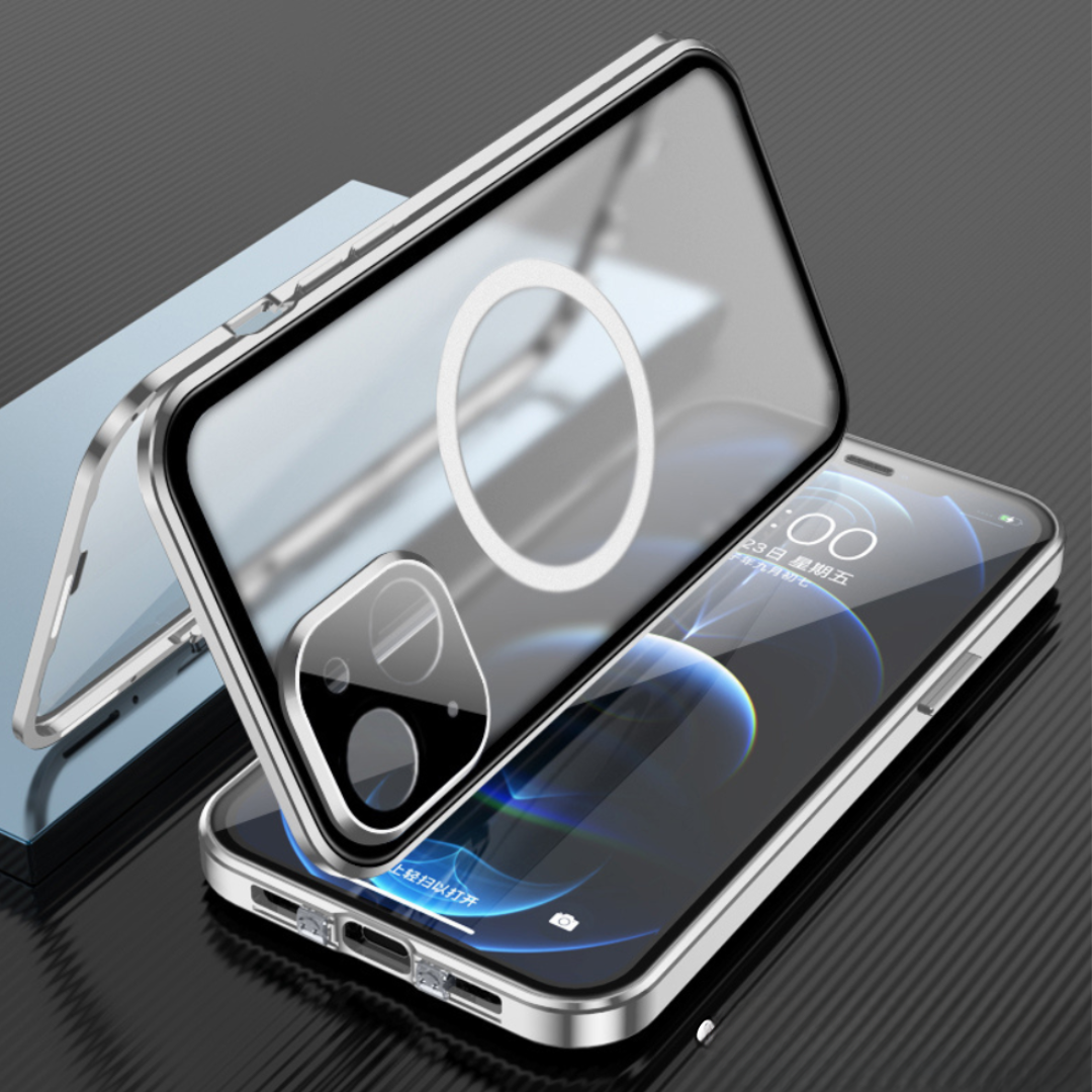 Magnetisk iPhone Cover – 360° Beskyttelse med Kamera- & Skærmværn Mobiltelefontilbehør Tech Butik iPhone 16 Pro Max Sort