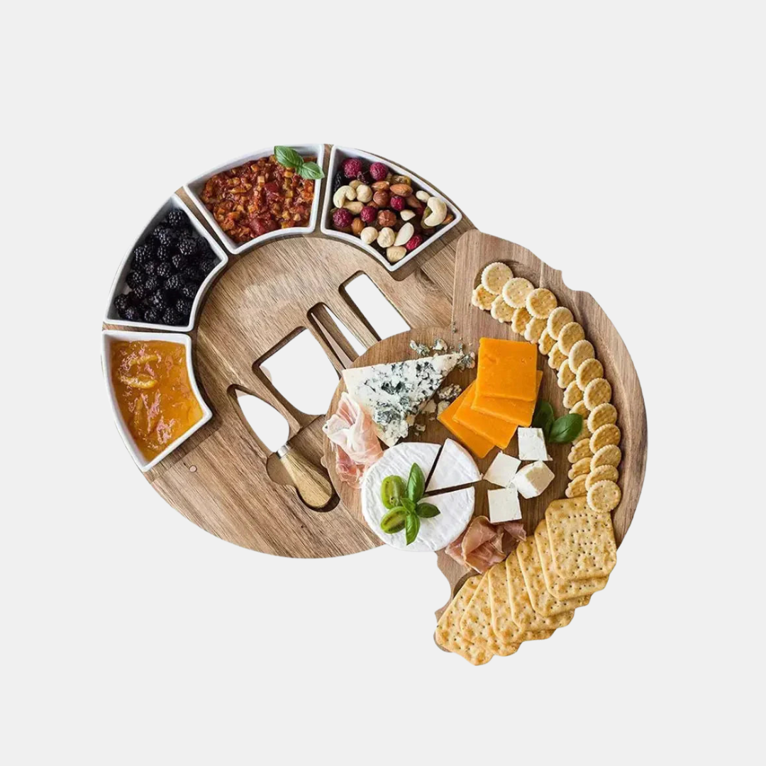 Elegant Skærebræt – Komplet Charcuterie Præsentation Serveringsfade Tech Butik