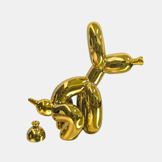 Ballonhund af Ballade – Håndlavet Resinfigur med Legende Design Skulpturer Tech Butik Guld