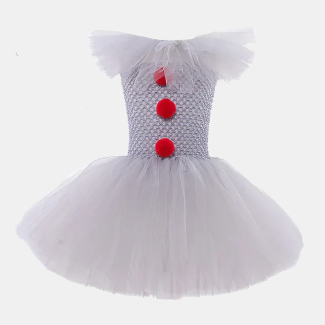 Uhyggelig Klovnekjole med Tyl – Skræmmende & Legende Halloween Kostume til Piger Kostumer og tilbehør Tech Butik
