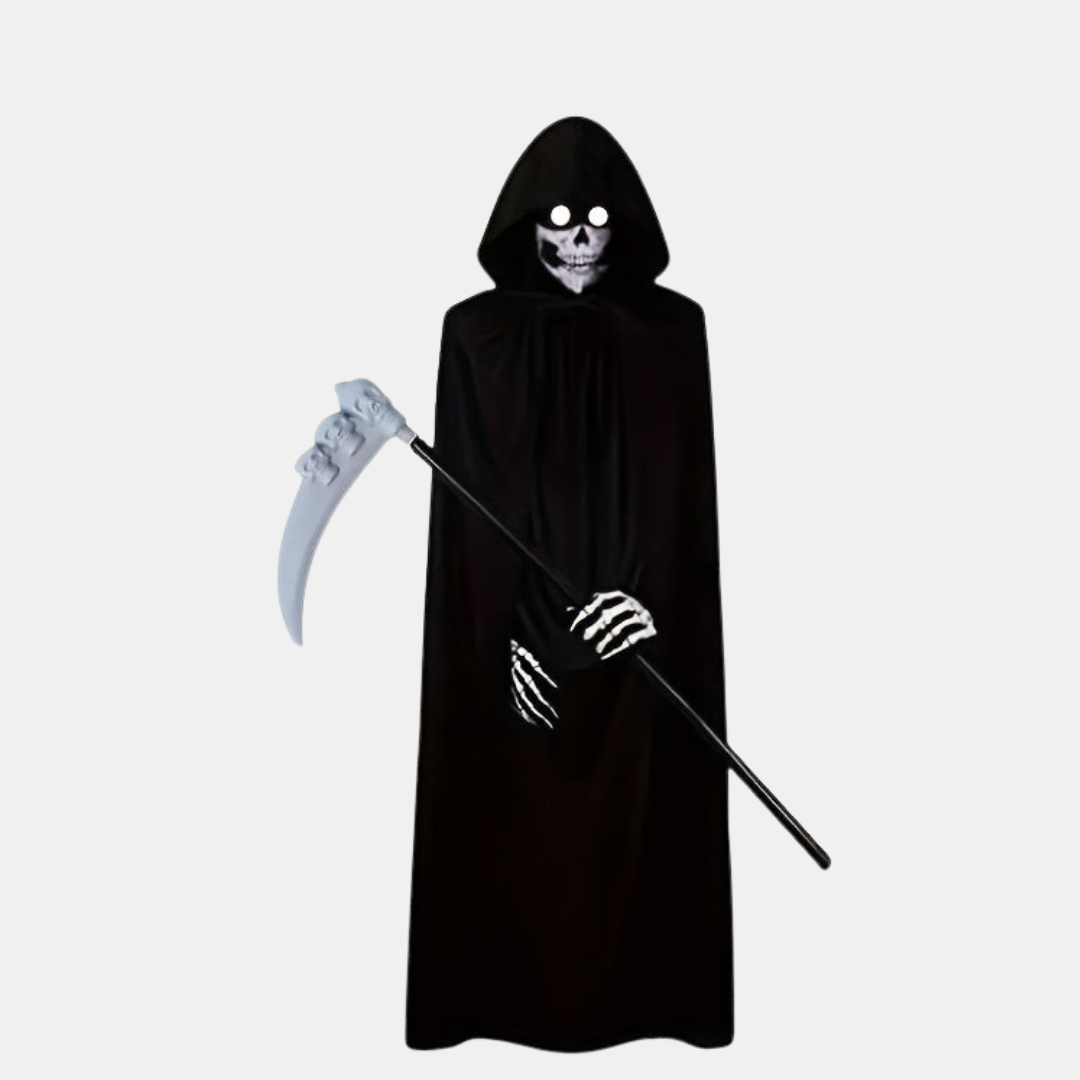 Dødens Skygge Grim Reaper Kostume – Skræmmende Halloween-tøj Kostumer Tech Butik Voksen sæt
