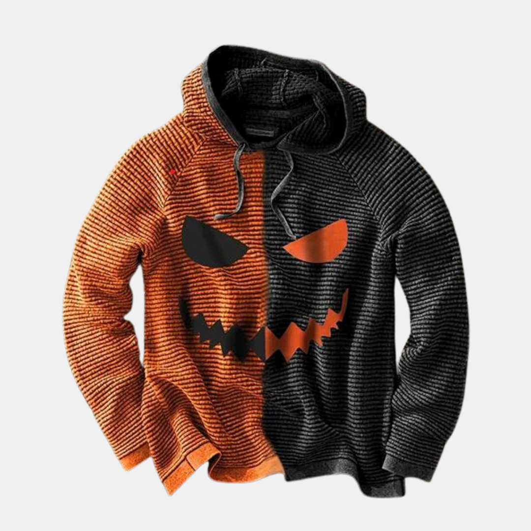 Monster Hættetrøje – Blød Halloween-trøje med Løs Pasform Voksenkostumer Tech Butik Orange S