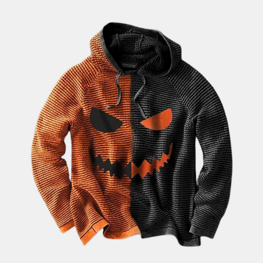 Monster Hættetrøje – Blød Halloween-trøje med Løs Pasform Voksenkostumer Tech Butik Orange S