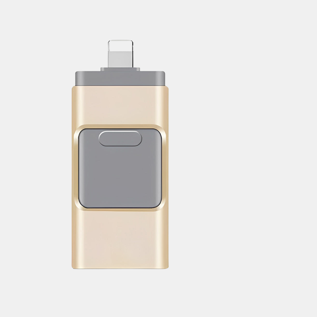 4-i-1 High-Speed USB-Drev – Problemfri Dataoverførsel USB-flashdrev Tech Butik Guld 64GB
