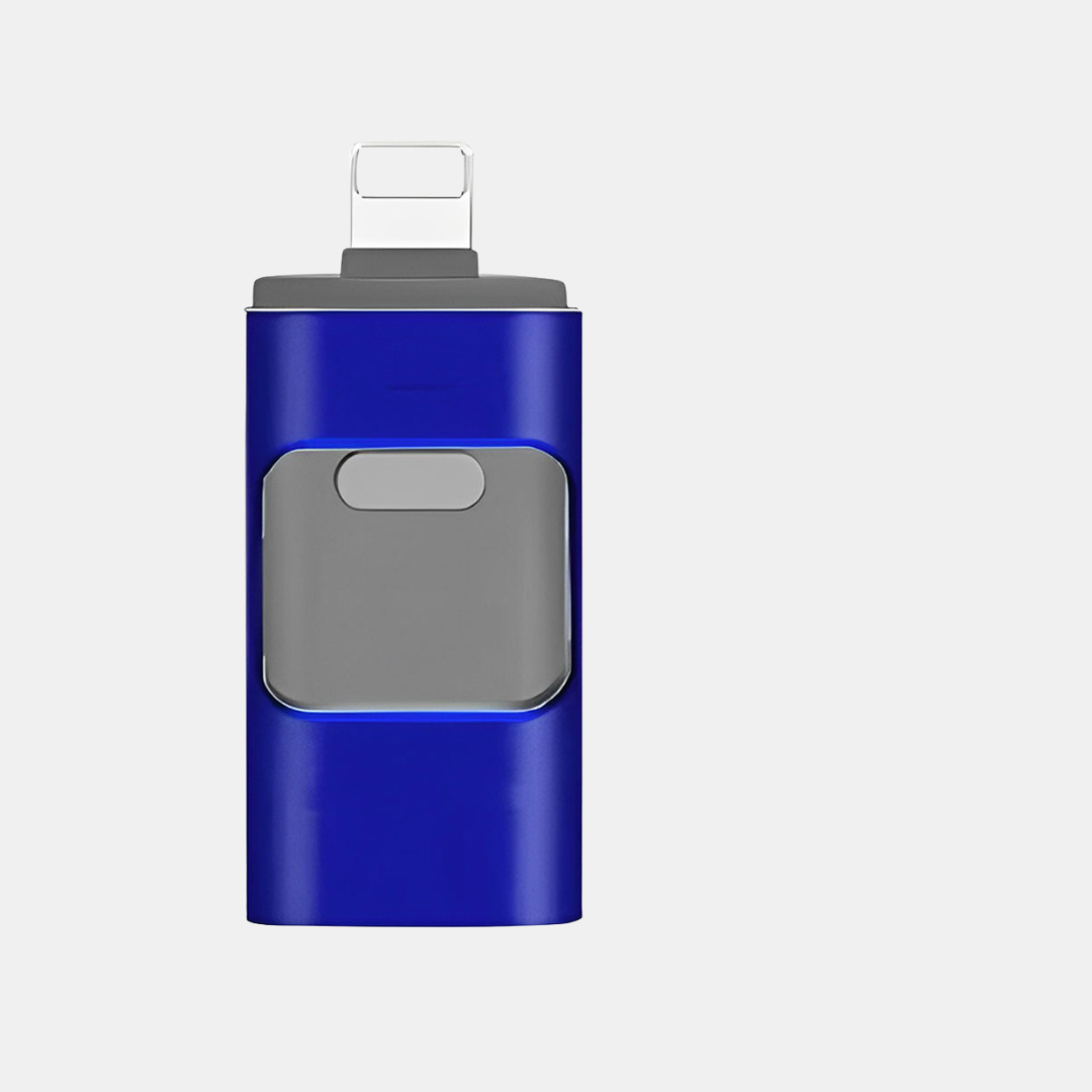4-i-1 High-Speed USB-Drev – Problemfri Dataoverførsel USB-flashdrev Tech Butik Blå 64GB