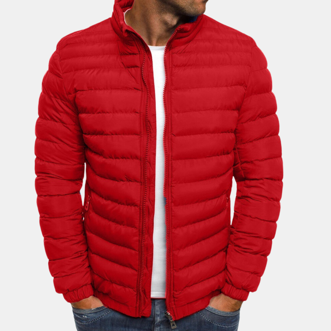 Elegant Quiltet Jakke til Mænd – Moderne Stil & Behagelig Varme Men Jackets Tech Butik Rød S