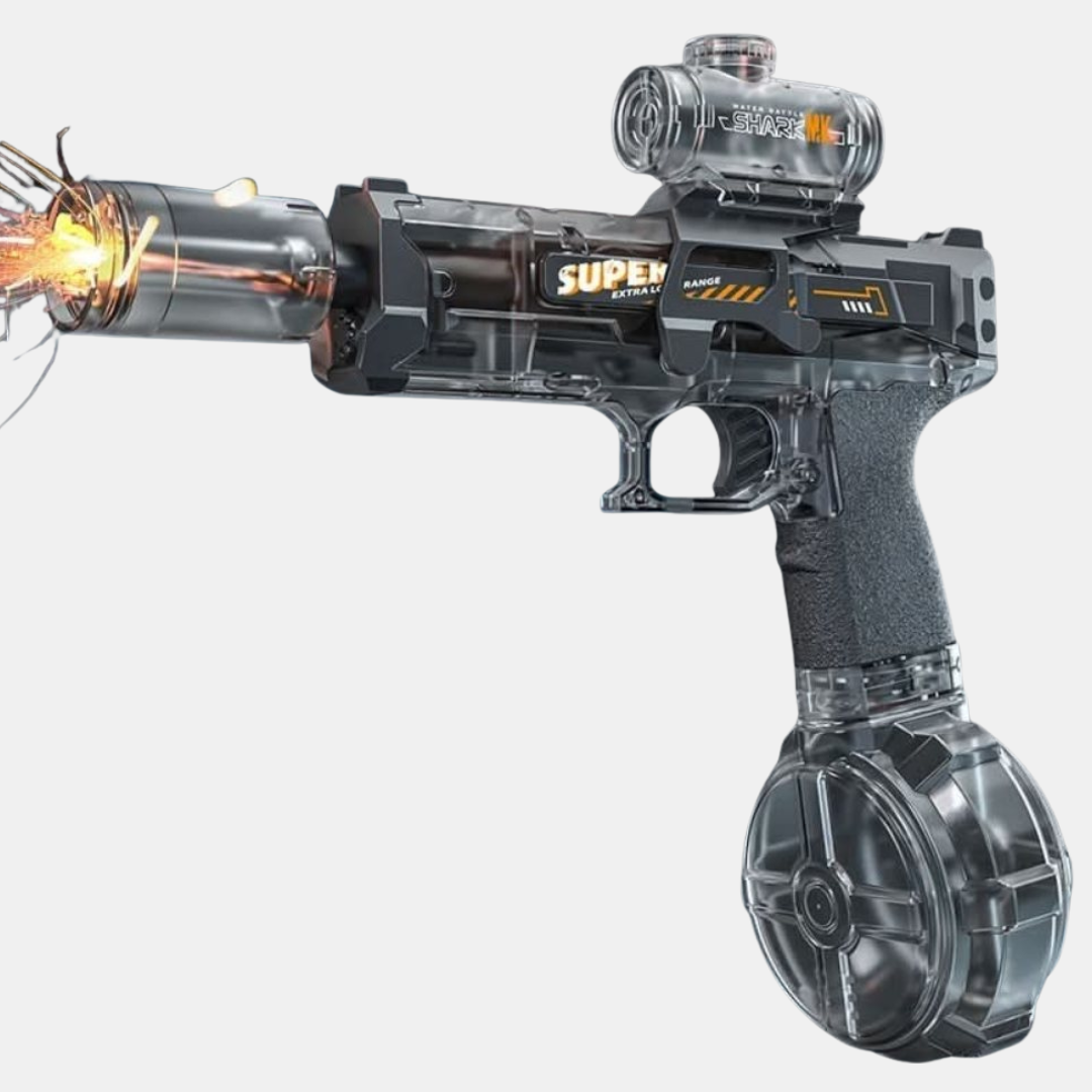 Elektrisk Vandpistol med Flammeeffekt – Dominer Hver Vandkamp Vandlegeøjner Tech Butik Grå Med flammeeffekt