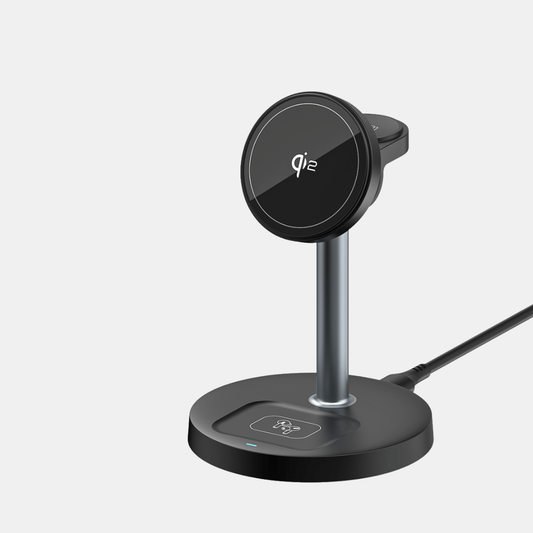3-i-1 Desktop Magnetisk Trådløs Opladerstand Opladere Tech Butik