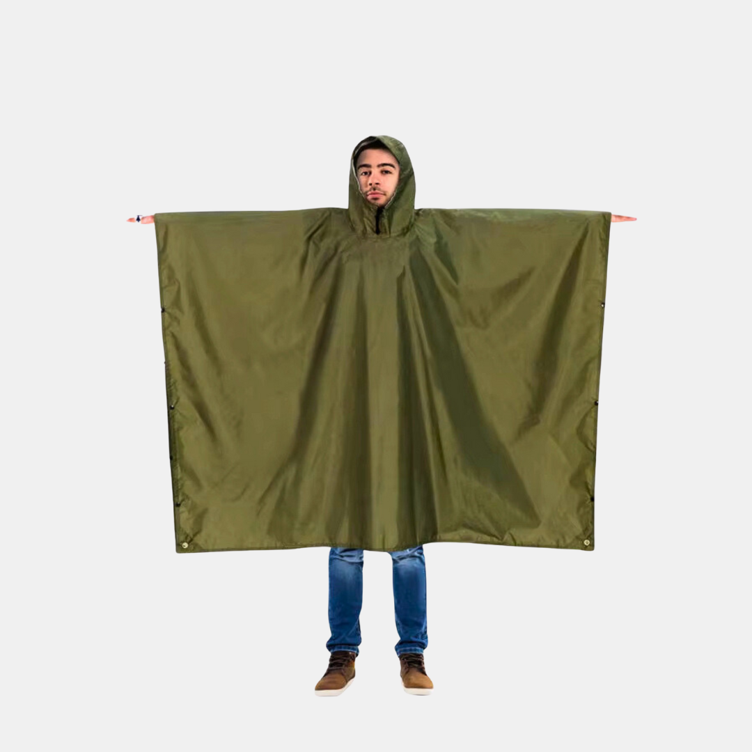 3-i-1 Vandtæt Poncho – Klar til Regn, Vind & Kulde Regnponchoer Tech Butik