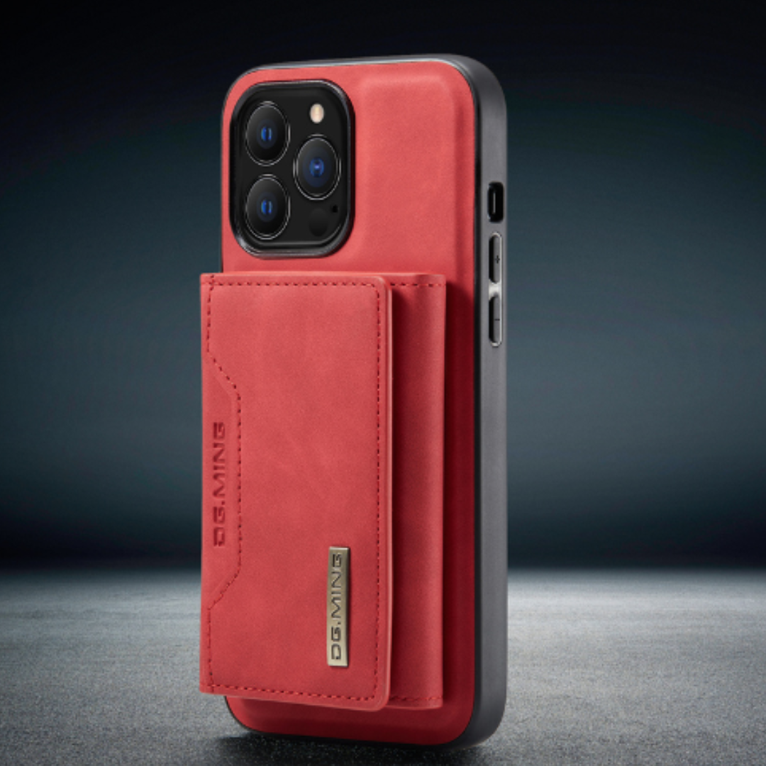 Premium Læder iPhone Cover – 2-i-1 Magnetisk Pung, Kortholder & Stativfunktion Mobiltelefoncovers Tech Butik