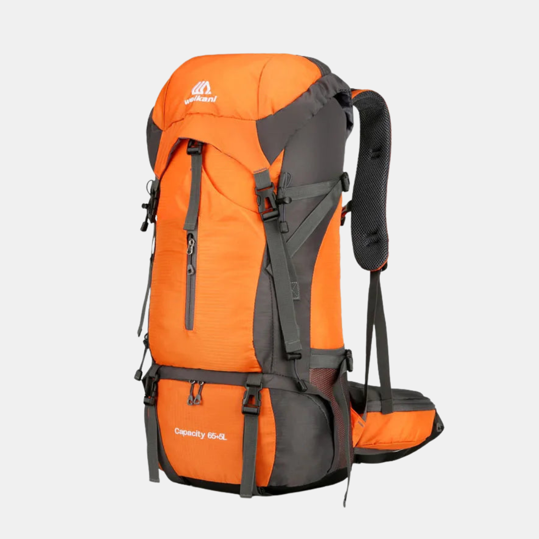 Alsidig Trekking- og Rejserygsæk – 70L Robust Eventyrpakke Rygsække Tech Butik 70L Orange