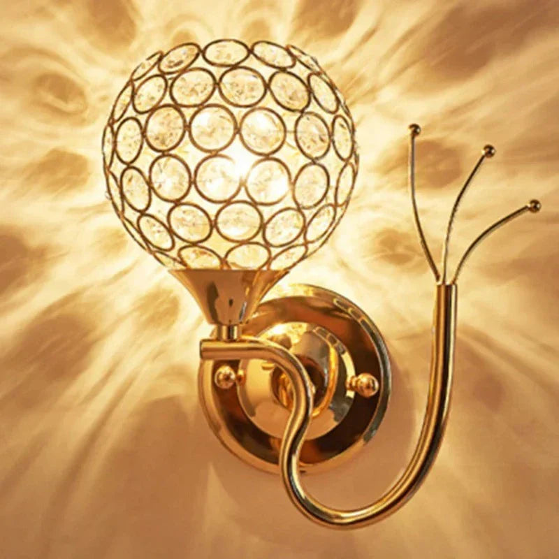 Crystal LED-væglampe med globedesign Væglamper Tech Butik