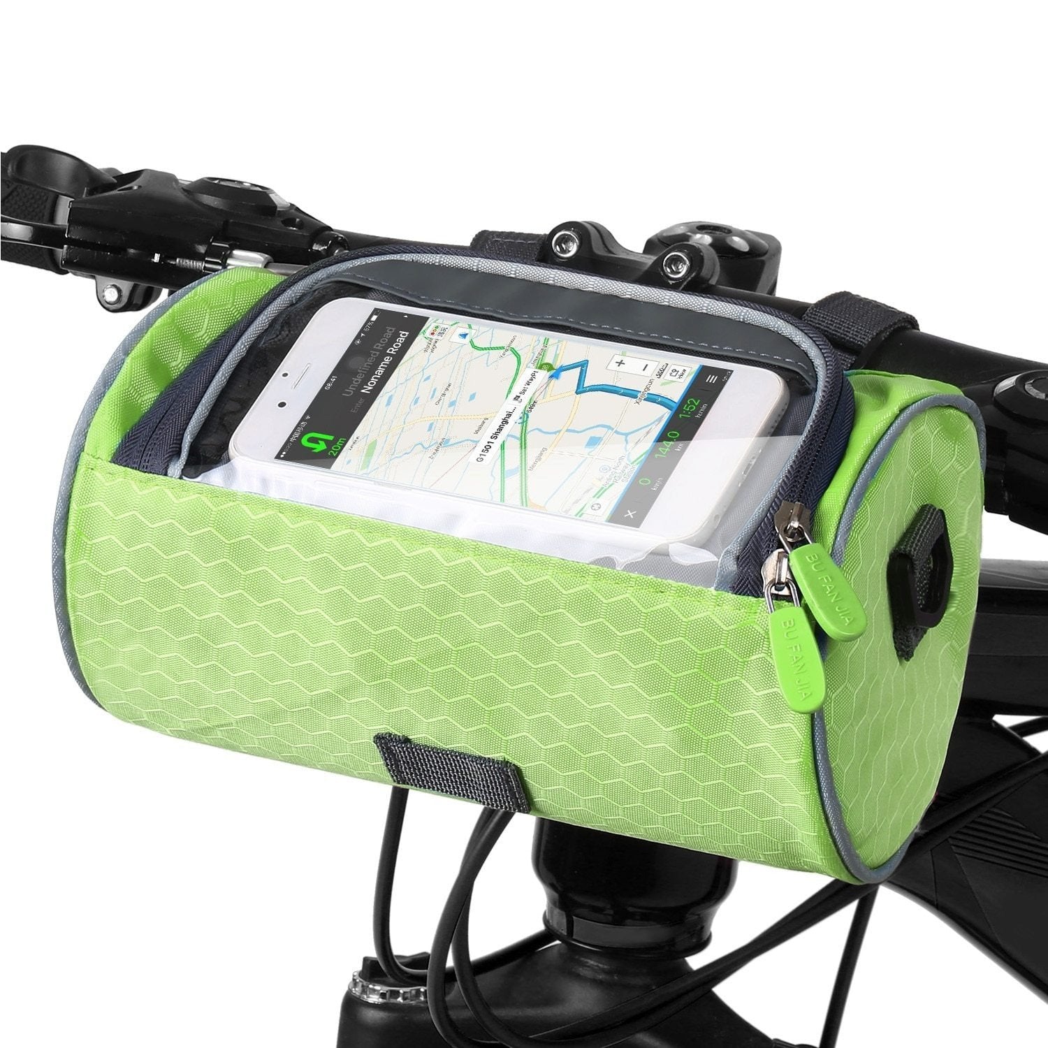 Cykeltaske med Touchscreen og Regnafvisende Design Gadgets Tech Butik Grøn