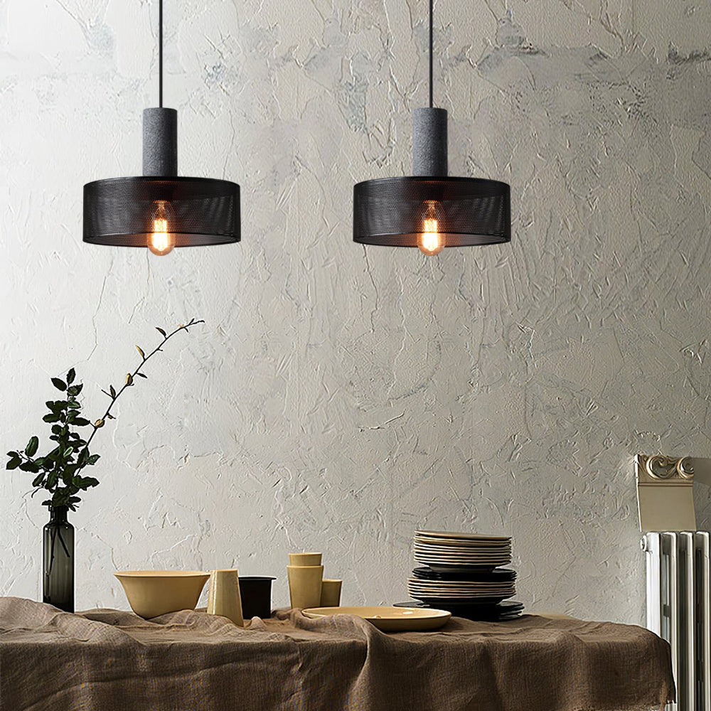 Cylindrisk Loftlampe i Beton og Metal til Moderne Rum hængelampe Tech Butik