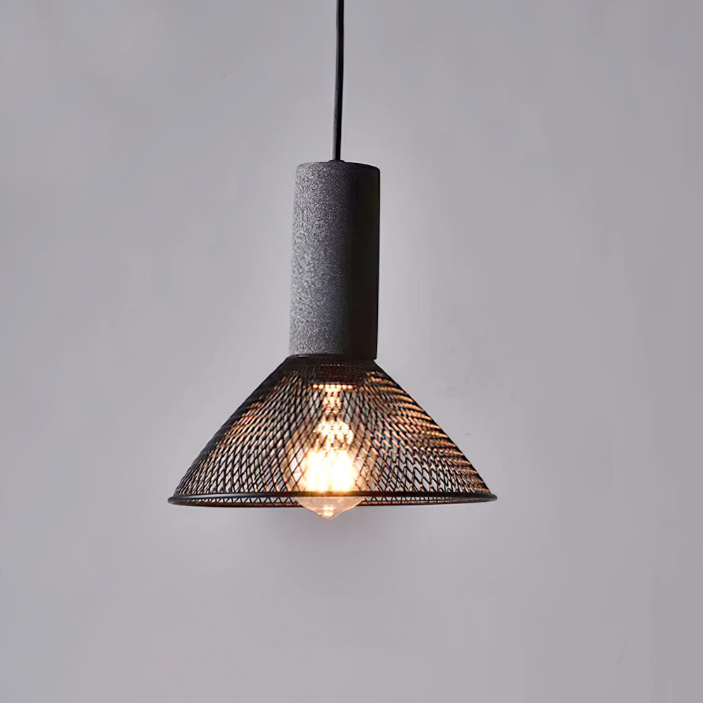 Cylindrisk Loftlampe i Beton og Metal til Moderne Rum hængelampe Tech Butik Model E Dia 21cm x H 22cm