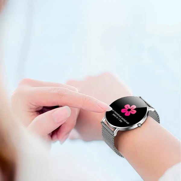 Dame Ultra-Tynd Smartwatch – 6,8 mm AMOLED, Vandtæt Bærbar teknologi Tech Butik