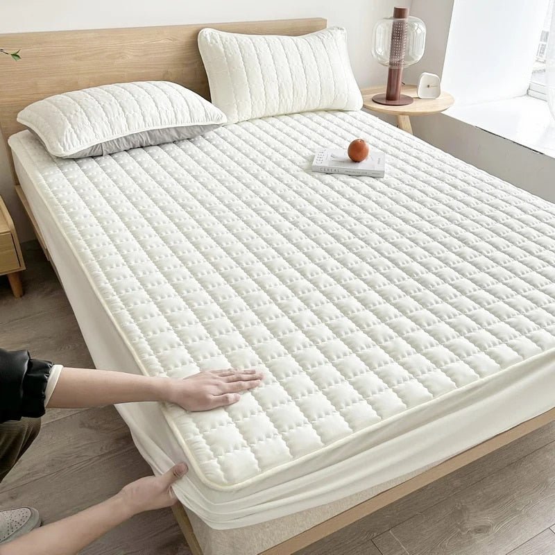 Drømmepude Madrasbetræk - Komfortabel, Åndbar og Hygiejnisk Beskyttelse Madrasbetræk Tech Butik Hvid 90x200x30cm (Enkelseng)