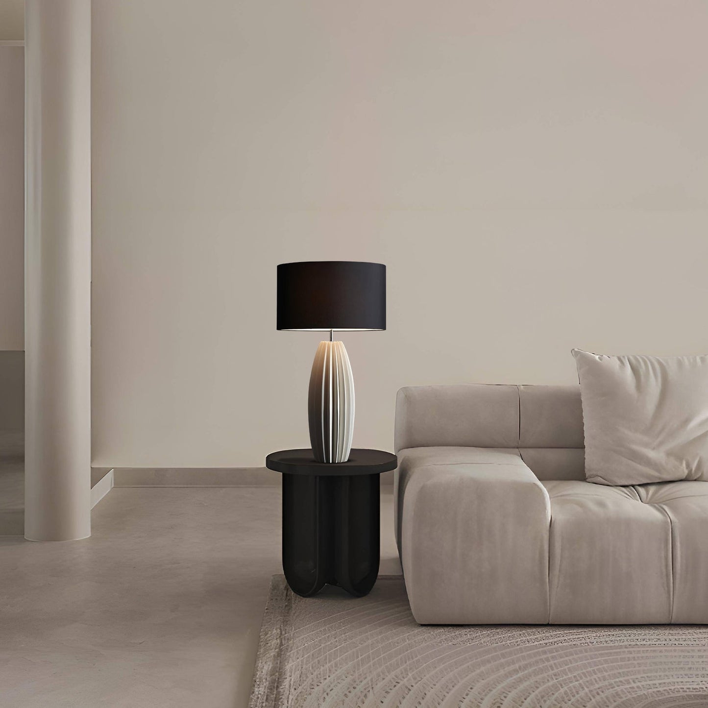 Elegant Bordlampe i Keramik med Stofskærm Bordlampe Tech Butik