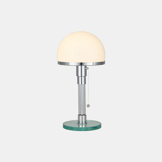 Elegant Bordlampe med Opalglas Skærm og Grøn Base Bordlampe Tech Butik Dia 20cm x H 38cm Sølv+Hvid