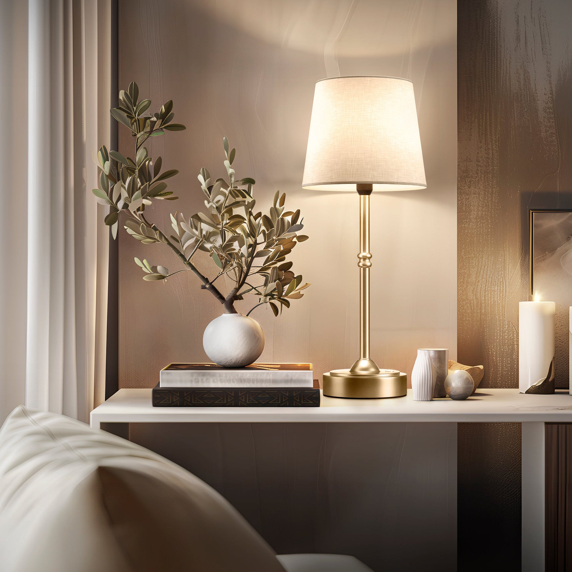 Elegant Bordlampe med Justerbar Lysstyrke – Moderne Design til Stuen Bordlamper Tech Butik