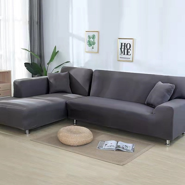 Elegant Fløjl Sofa Dække – Beskytter Mod Pletter til Stue og Dagligstue Sofaovertræk Tech Butik 1-Sæde (90-140 cm) Mørkegrå