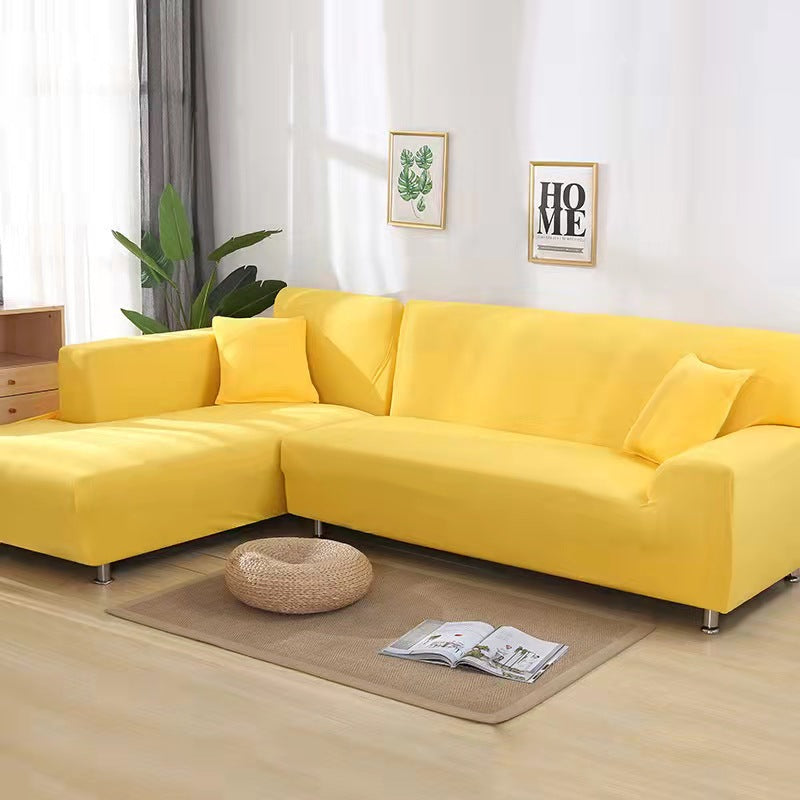 Elegant Fløjl Sofa Dække – Beskytter Mod Pletter til Stue og Dagligstue Sofaovertræk Tech Butik 1-Sæde (90-140 cm) Gul