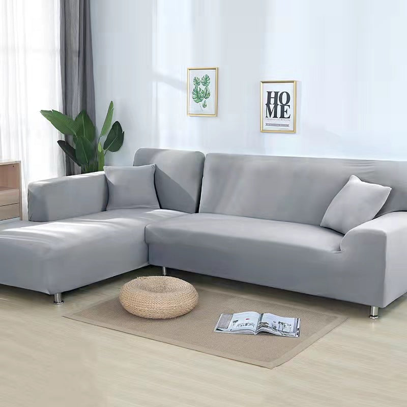 Elegant Fløjl Sofa Dække – Beskytter Mod Pletter til Stue og Dagligstue Sofaovertræk Tech Butik 1-Sæde (90-140 cm) Lys grå