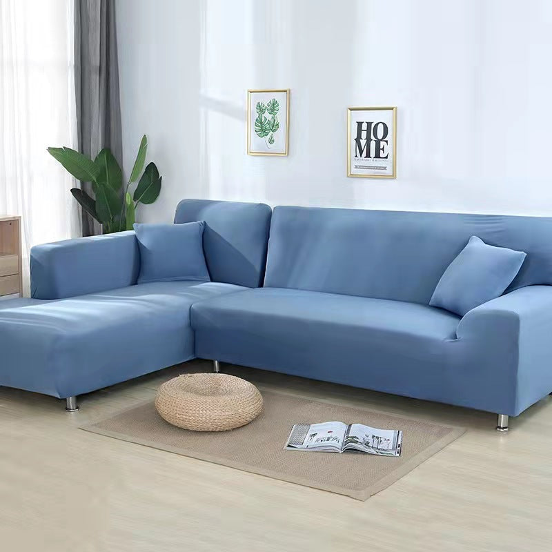 Elegant Fløjl Sofa Dække – Beskytter Mod Pletter til Stue og Dagligstue Sofaovertræk Tech Butik 1-Sæde (90-140 cm) Grå-blå