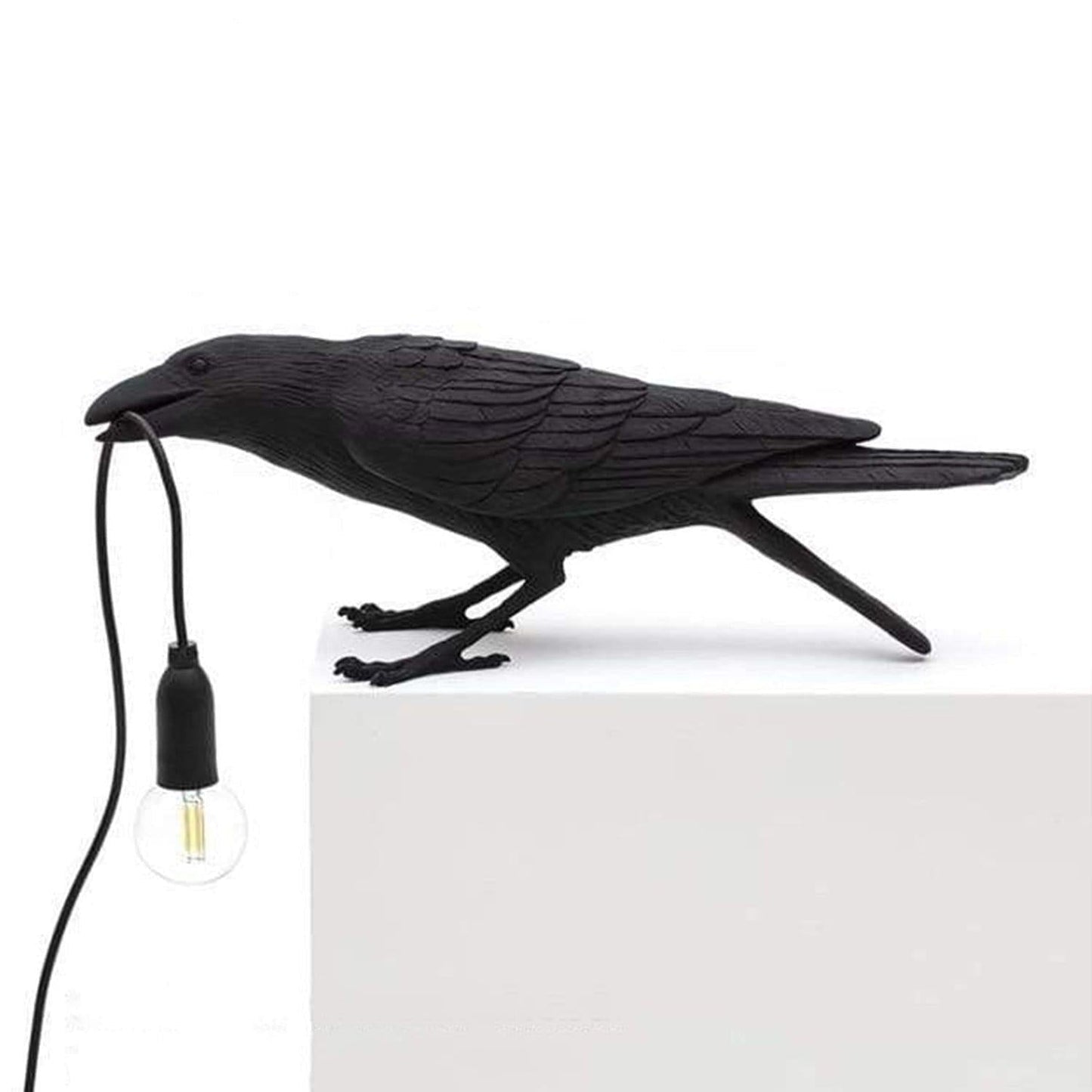 Kunstnerisk Fuglelampe – Fortryllende Dekorativt Lys med Moderne Elegance Lamper Tech Butik Sort Siddende US