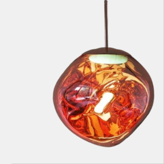 Elegant Glas Lampe - Minimalistisk Hanglamp til Moderne Indretning Pendellampe Tech Butik Roséguld 20 cm x 20 cm