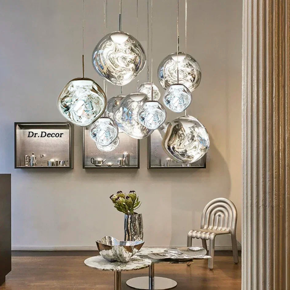 Elegant Glas Lampe - Minimalistisk Hanglamp til Moderne Indretning Pendellampe Tech Butik