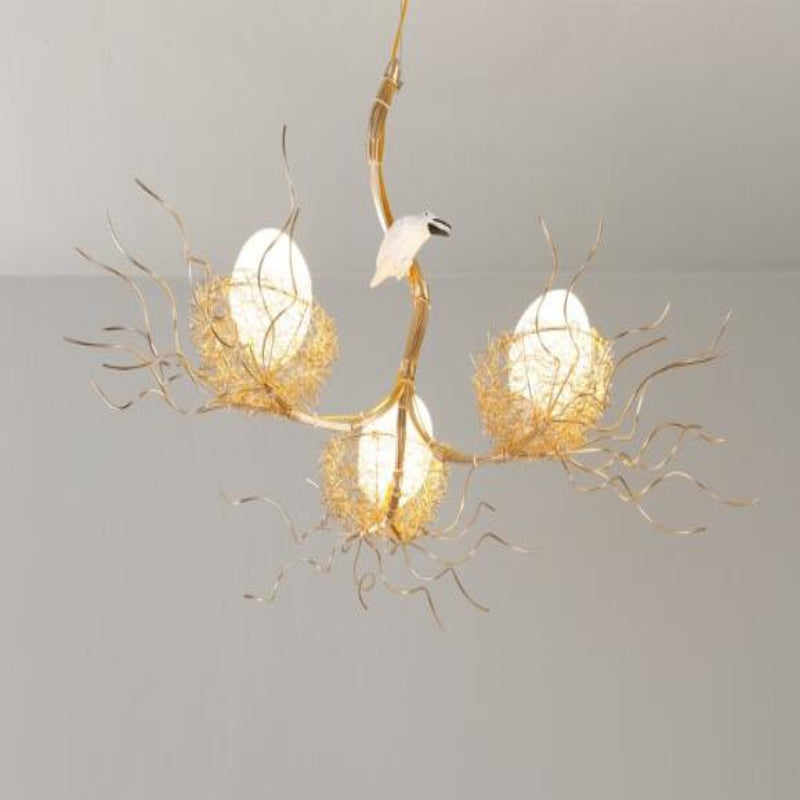 Elegant Gold Loftlampe med LED Lys Loftslampe Tech Butik N - 80cm x 50cm 51-60W Guld