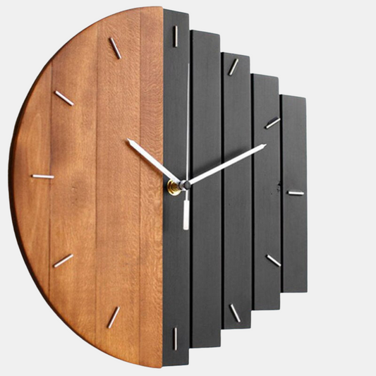 Elegant Houten Vægklokke Med Minimalistisk Design Til Hjem Og Kontor Ure Tech Butik Sort