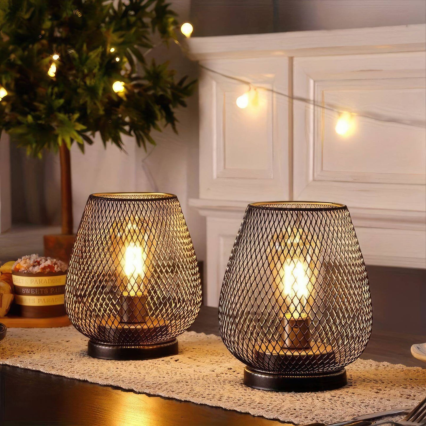 Elegant LED-Laterne til Indendørs og Udendørs Brug - Varm Hvid Belysning Bordlampe Tech Butik Default