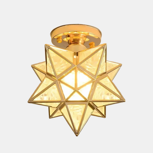 Elegant LED Plafondlampe med Stjernerneffekt Pendellampe Tech Butik Guld A