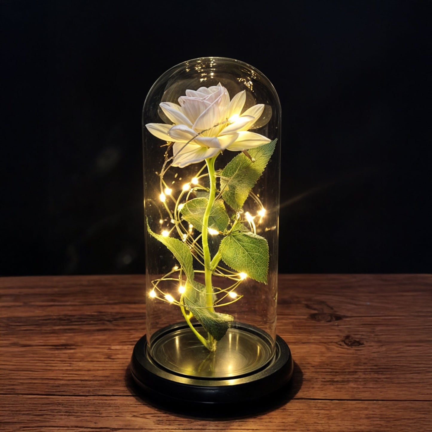 Evig Rose under Glas – Tidløs Gaveidé til Kærlighed og Fejring Kunstige blomster Tech Butik Hvid Rose
