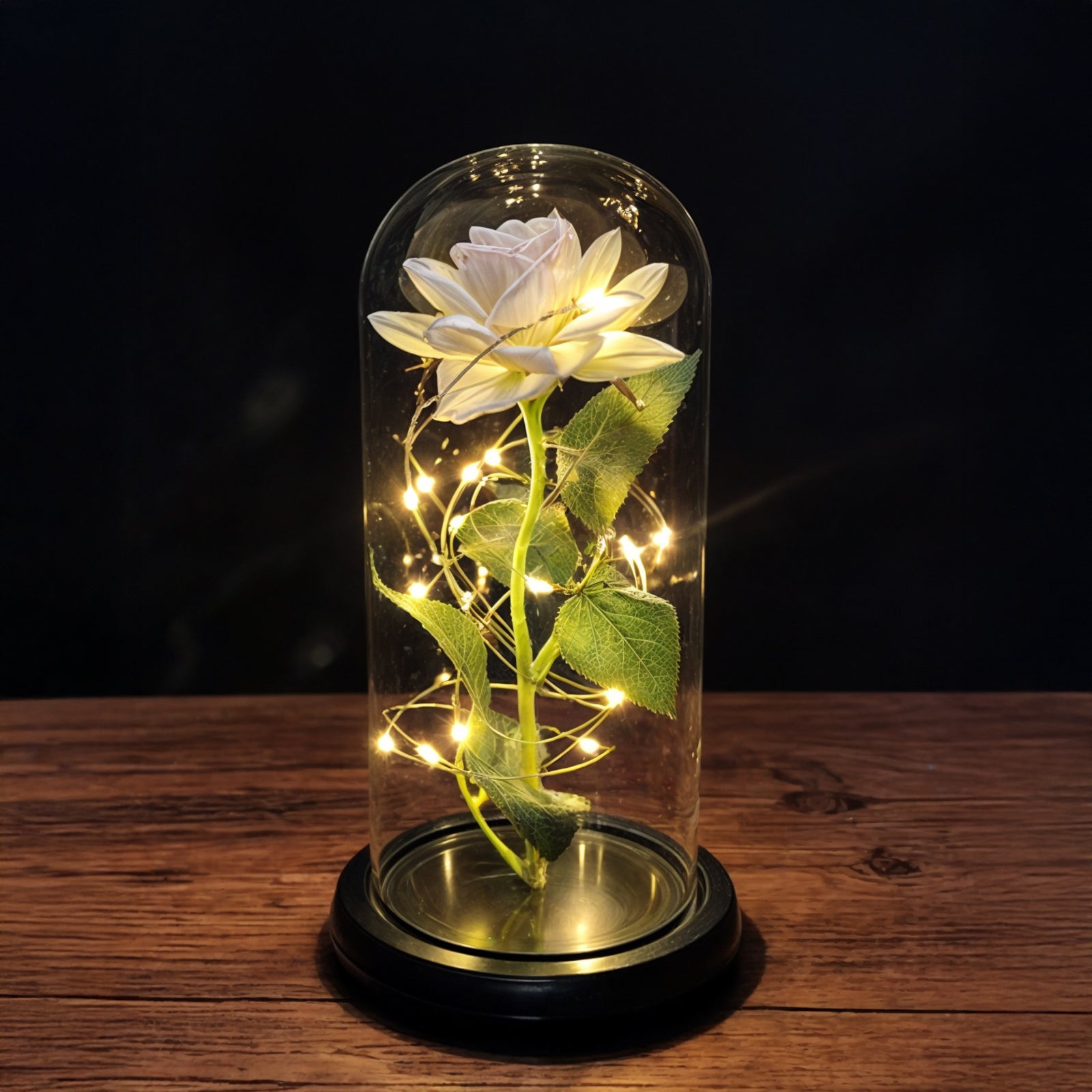 Evig Rose under Glas – Tidløs Gaveidé til Kærlighed og Fejring Kunstige blomster Tech Butik Hvid Rose