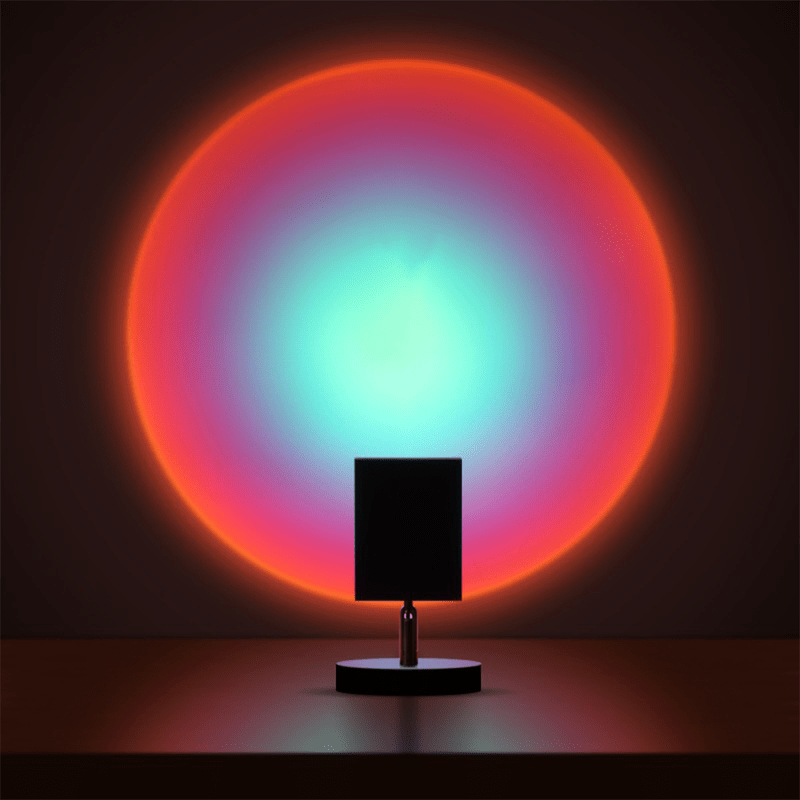 Retro Sunset Bordlampe Lamp Tech Butik Blå 12cm × 20cm