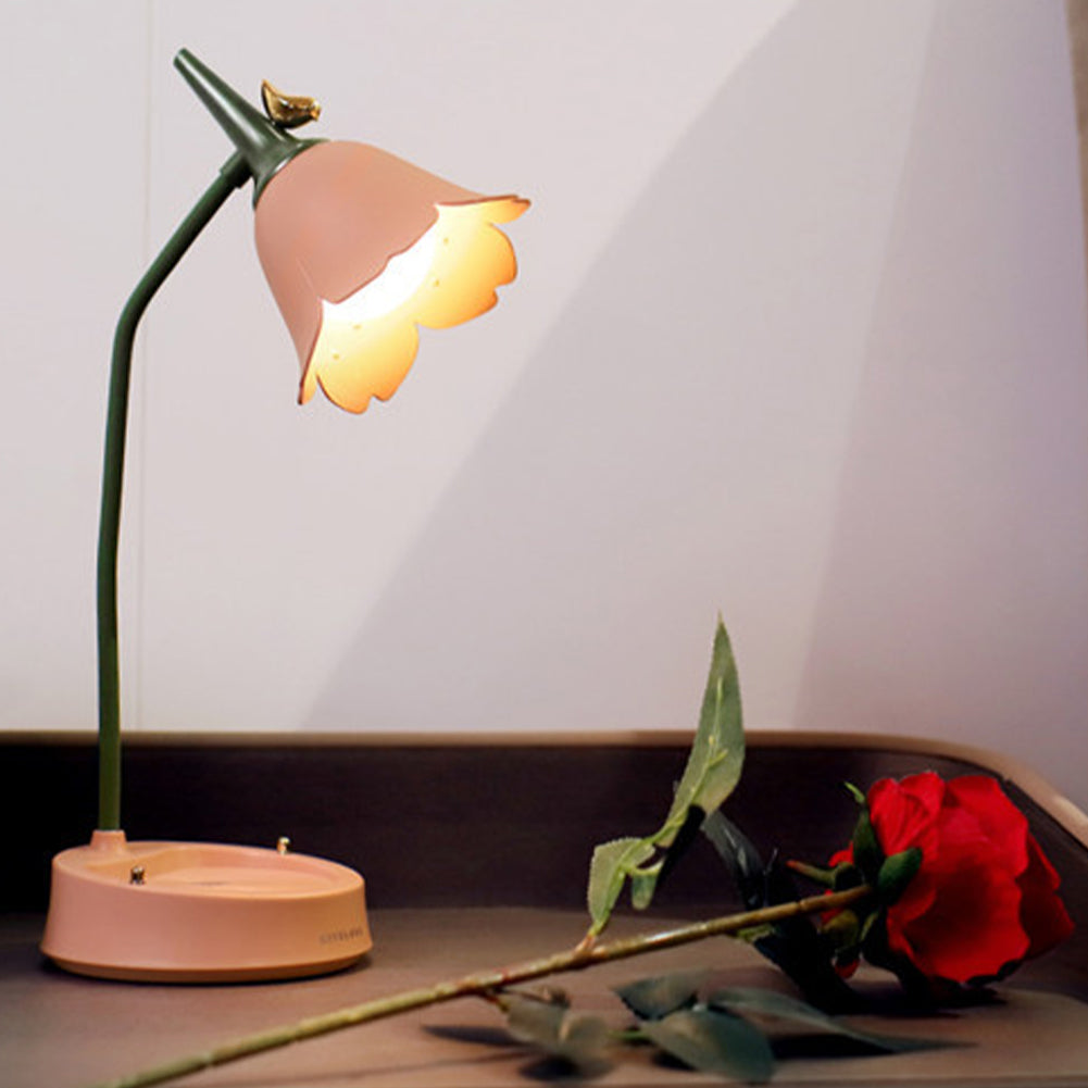 Minimalistisk Blomsterdesign Bordlampe – Legesyg Blomsterformet LED-lampe til Sengebord & Skrivebord Belysning Tech Butik