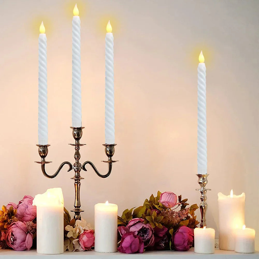 Festlige 3D LED-Kerzen - Realistisk Voks Design til Julestemning 3D LED-stearinlys Tech Butik