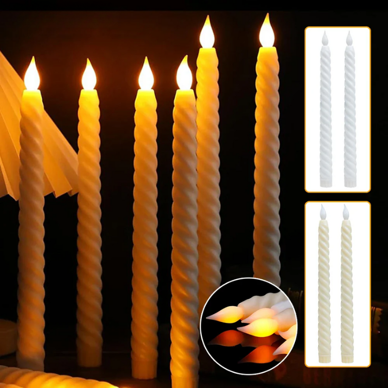 Festlige 3D LED-Kerzen - Realistisk Voks Design til Julestemning 3D LED-stearinlys Tech Butik