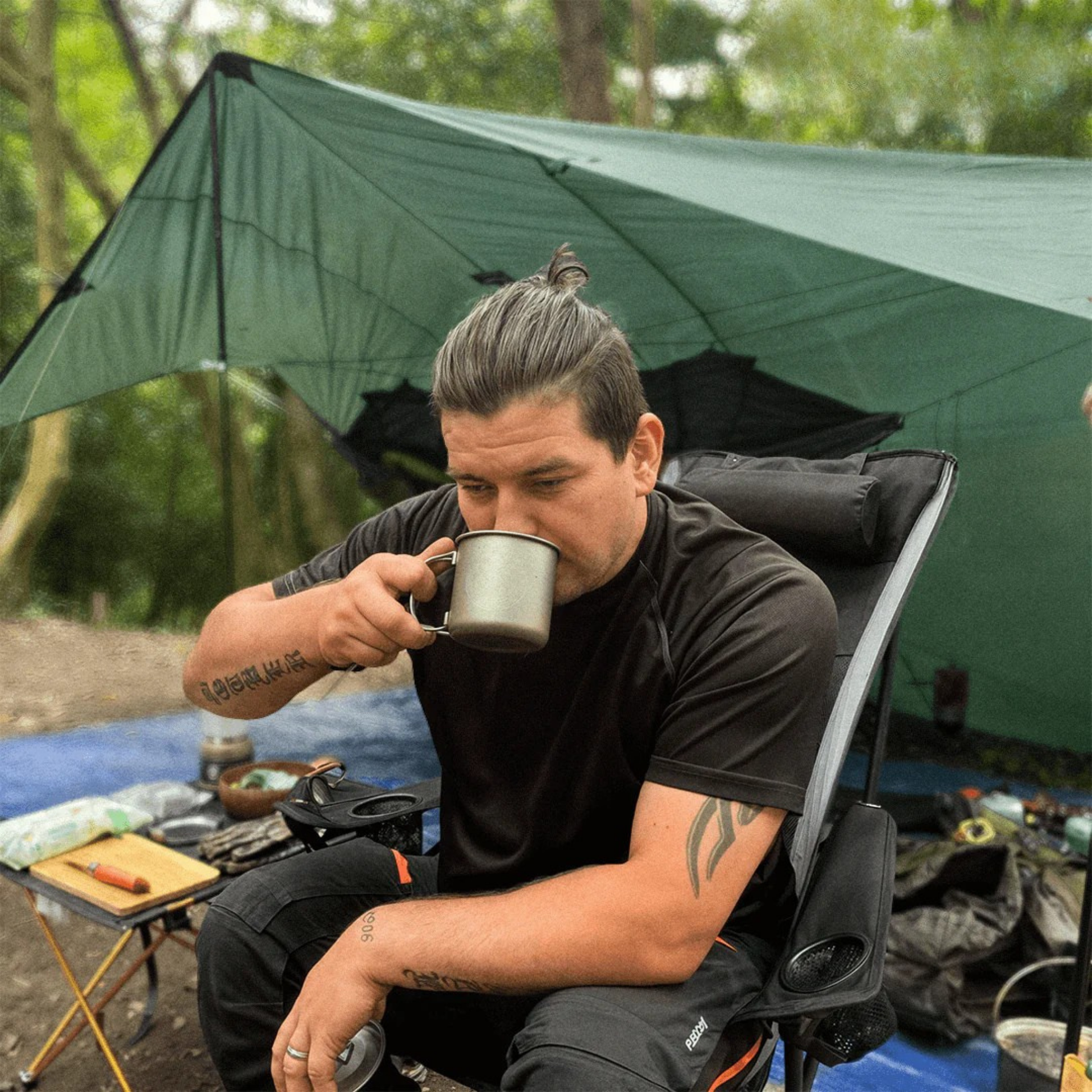 Sammenklappelig Udendørs Campingstol – Let at Medbringe Campingstole Tech Butik