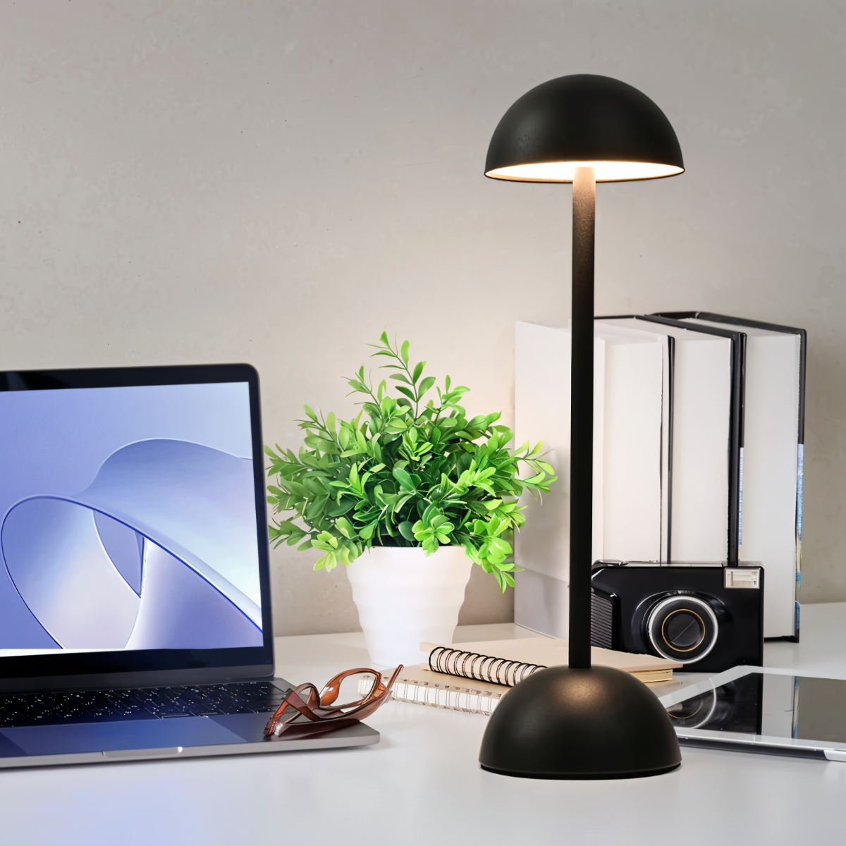 Genopladelig LED-svampe-bordlampe til moderne natlys Bordlamper Tech Butik